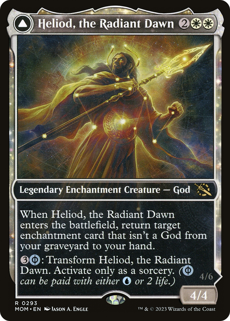 Heliod, the Radiant Dawn // Heliod, the Warped Eclipse (MOM-293) - March of the Machine: (Showcase, enchantment)