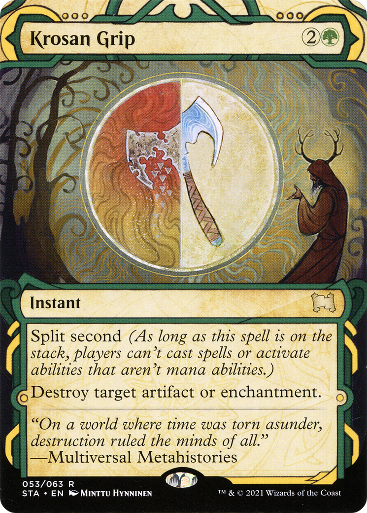 Krosan Grip (STA-053) - Strixhaven Mystical Archive: (Showcase) (Borderless) Foil