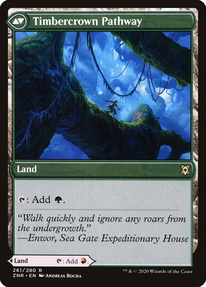 Cragcrown Pathway // Timbercrown Pathway (ZNR-261) - Zendikar Rising