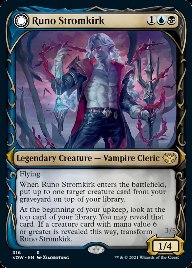 Runo Stromkirk // Krothuss, Lord of the Deep (VOW-316) - Innistrad: Crimson Vow: (Showcase, Double Faced Transform)