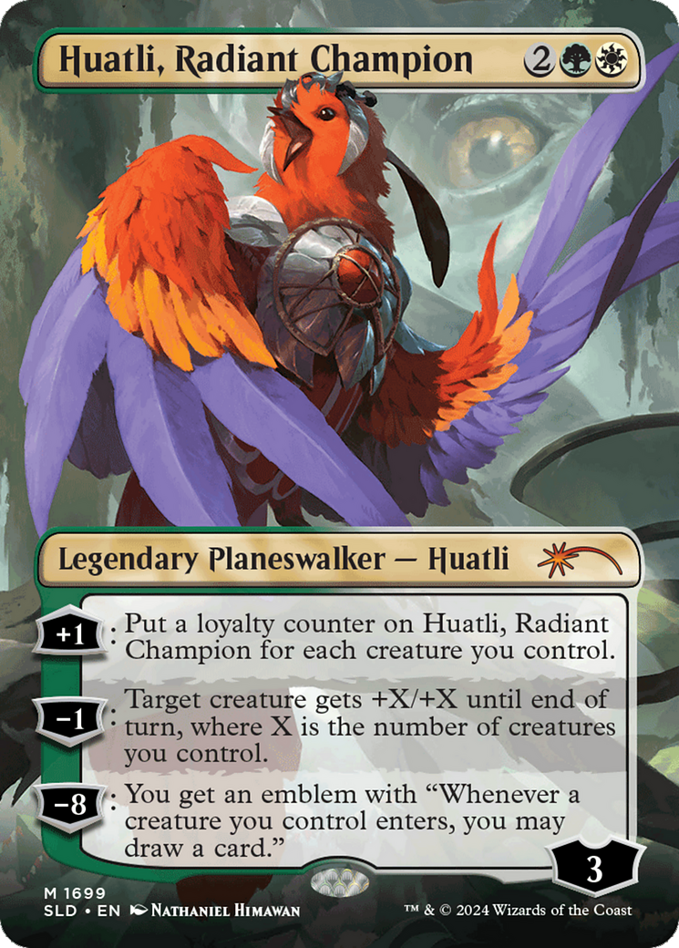 Huatli, Radiant Champion (SLD-1699) - Secret Lair Drop (Borderless) Foil