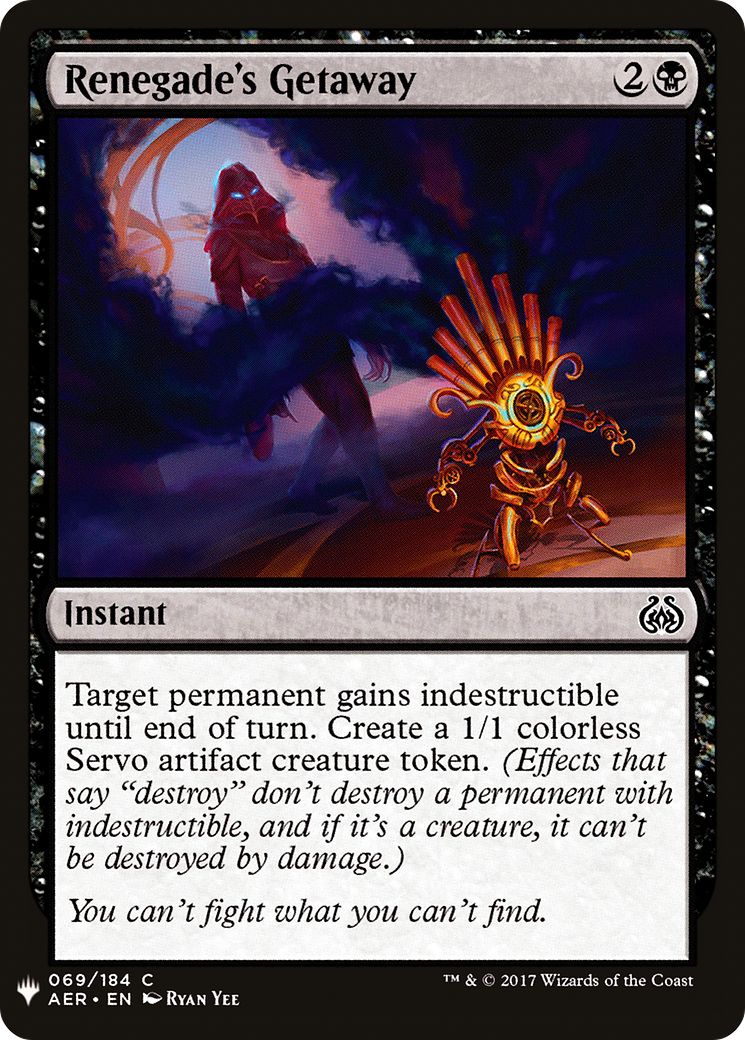 Renegade's Getaway (LIST-AER-69) - The List