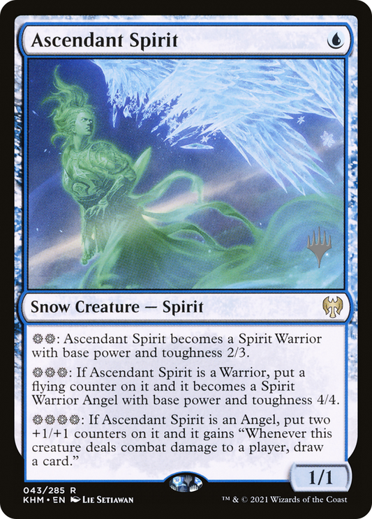 Ascendant Spirit (PPKHM-043) - Kaldheim Promos: (snow) Foil