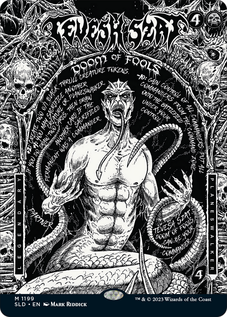 Tevesh Szat, Doom of Fools (SLD-1199) - Secret Lair Drop: (Full Art) (Borderless) Foil