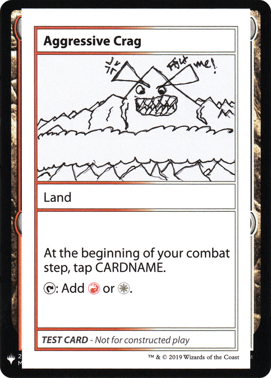 Aggressive Crag (CMB1-) - Mystery Booster Playtest Cards 2019