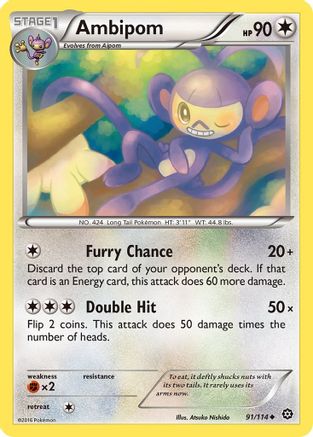 Ambipom 091/114 - XY  Steam Siege Reverse Holofoil