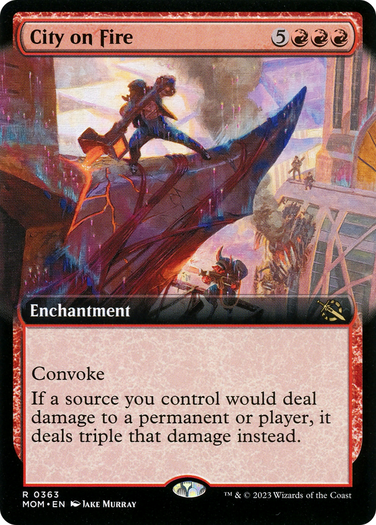 City on Fire (MOM-363) - March of the Machine: (Extended Art) Foil