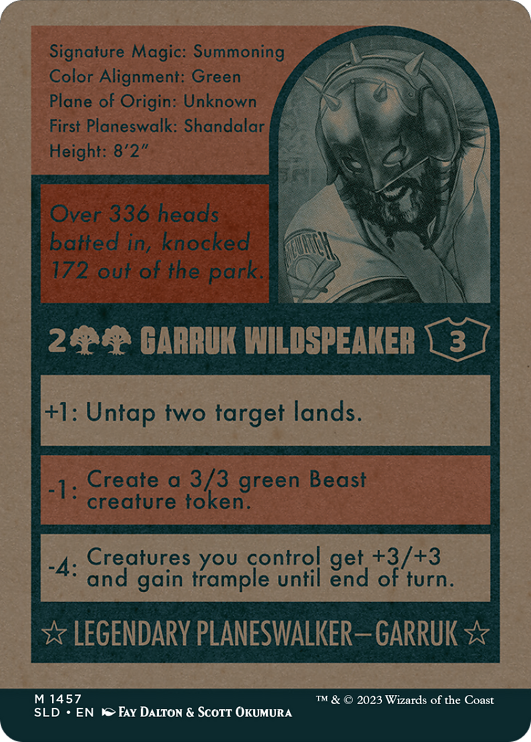 Garruk Wildspeaker // Garruk Wildspeaker (SLD-1457) - Secret Lair Drop: (Full Art) (Borderless) Foil