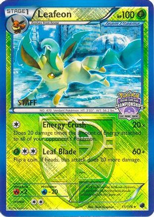 Leafeon (State Championships) [Staff] 011/116 - League & Championship Cards Reverse Holofoil