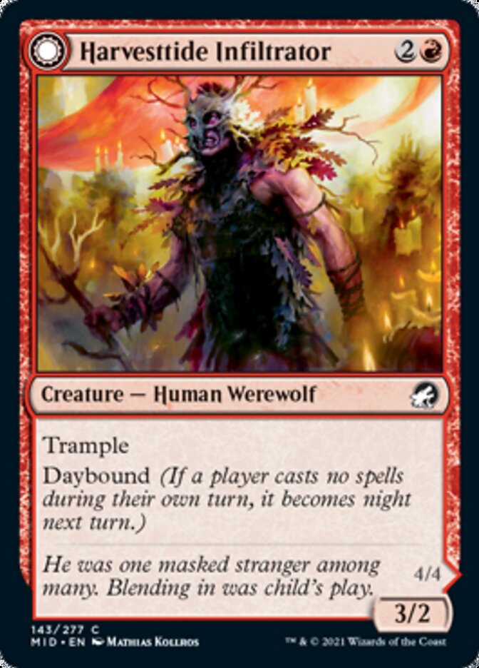 Harvesttide Infiltrator // Harvesttide Assailant (MID-143) - Innistrad: Midnight Hunt: (Double Faced Transform) Foil