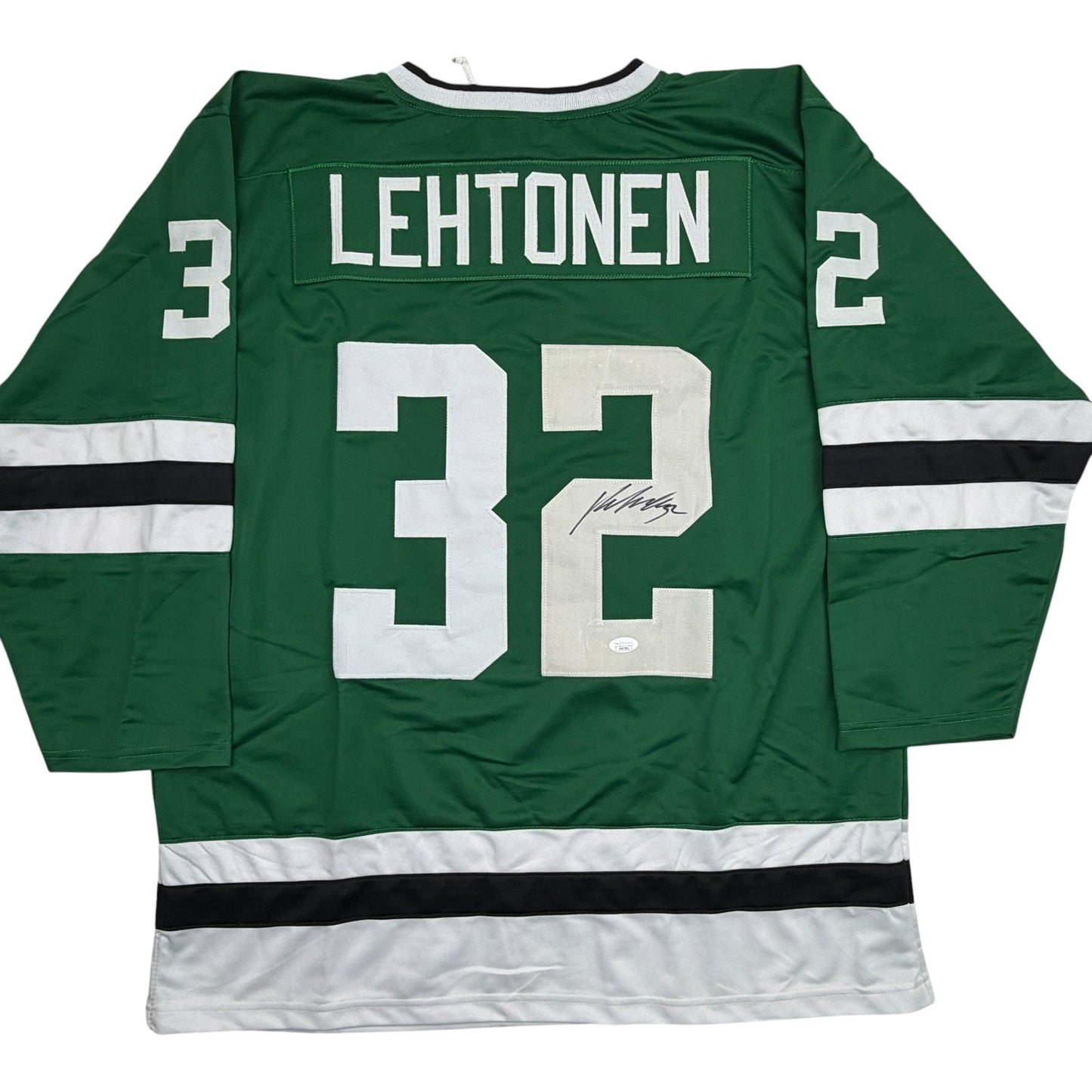 Autographed/Signed Kari Lehtonen Dallas Green Hockey Jersey JSA COA