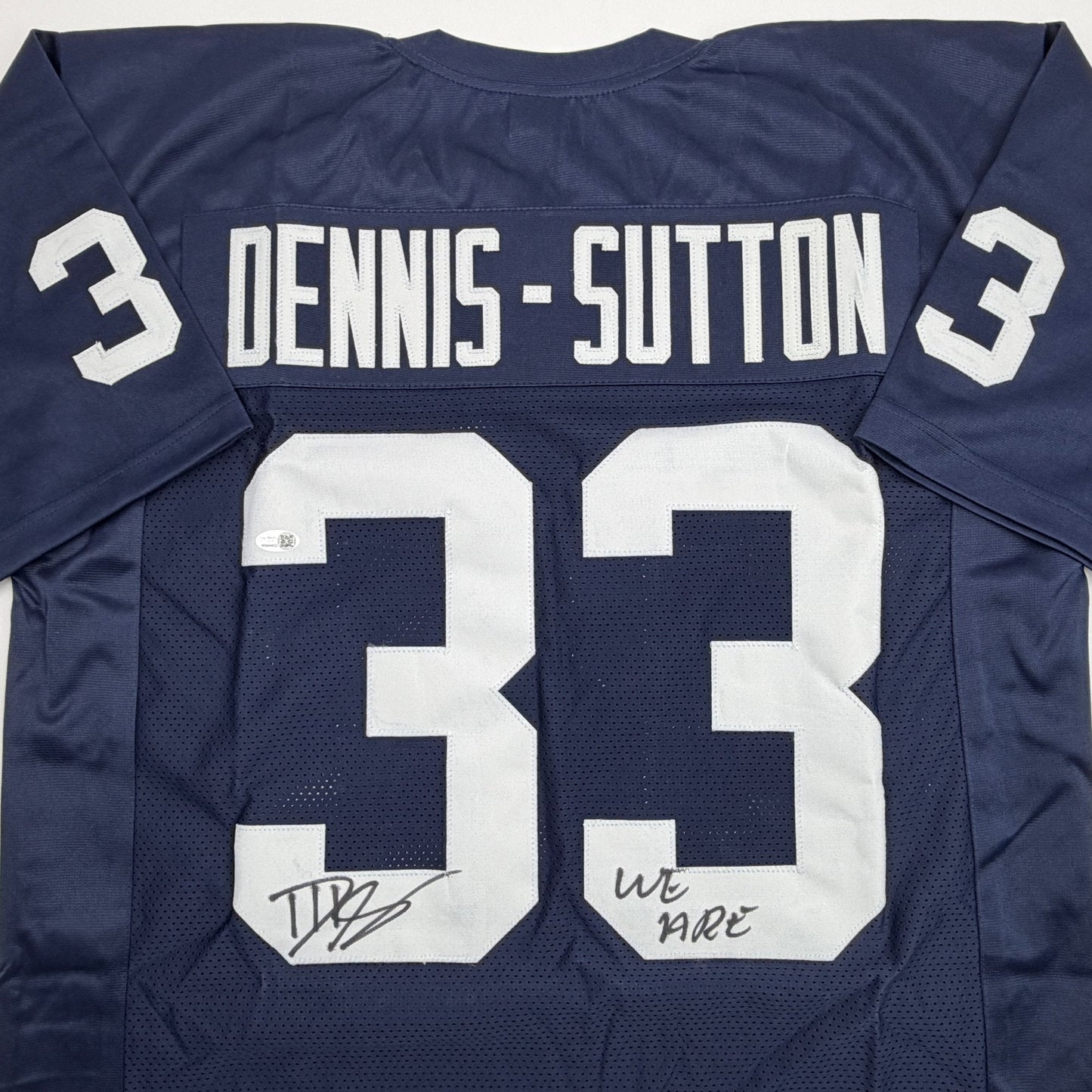 Autographed/Signed Dani Dennis-Sutton Penn State Blue College Football Jersey JSA COA