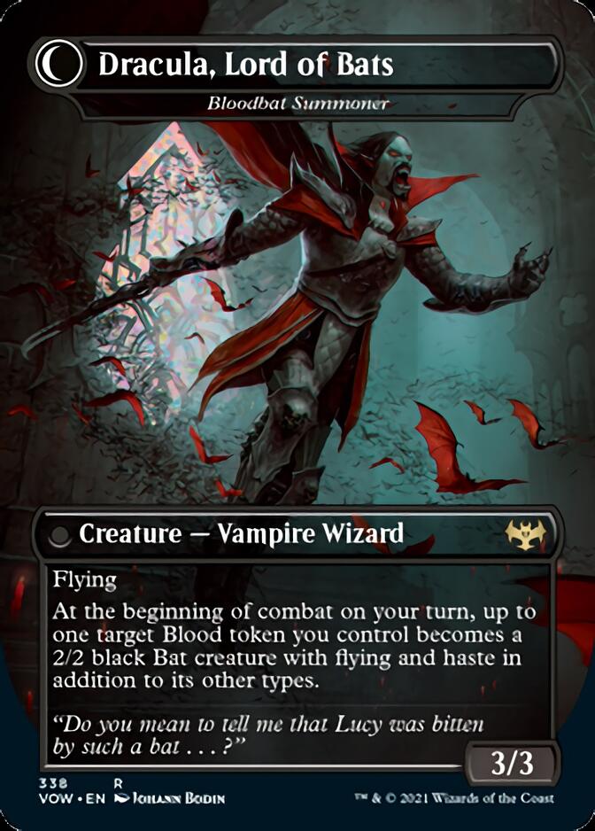 Voldaren Bloodcaster // Bloodbat Summoner (VOW-338) - Innistrad: Crimson Vow: (Double Faced Transform) (Borderless)