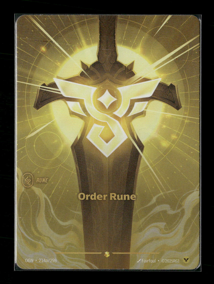 Order Rune #214a/298 Holofoil Showcase - Riftbound Origins