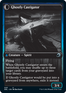 Covetous Castaway // Ghostly Castigator (DBL-045) - Innistrad: Double Feature: (Double Faced Transform) Foil