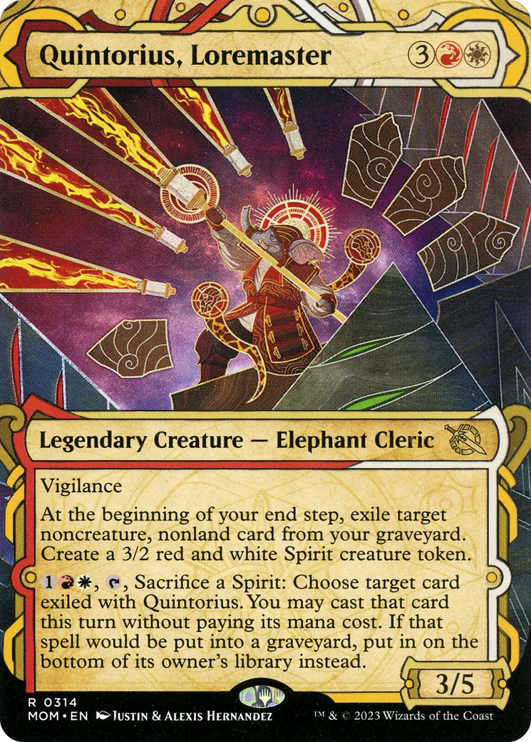 Quintorius, Loremaster (MOM-314) - March of the Machine: (Showcase) (Borderless)