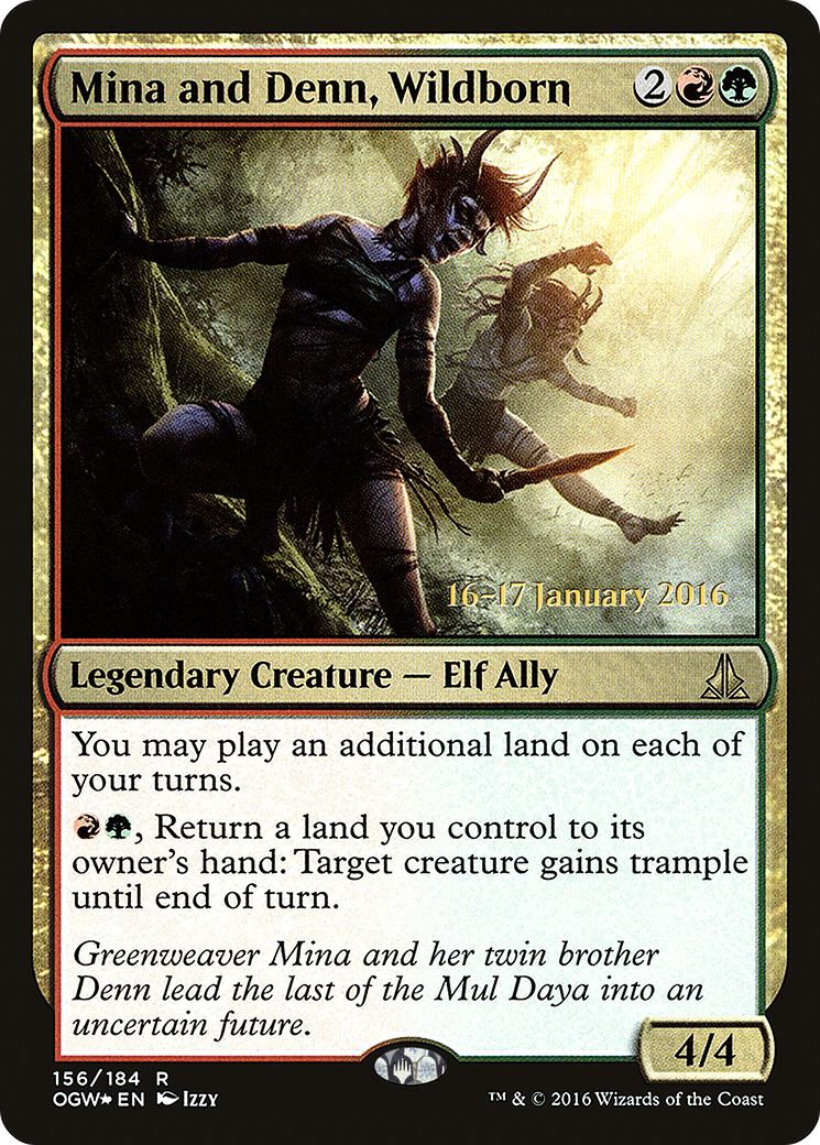 Mina and Denn, Wildborn (PRE-156S) - Oath of the Gatewatch Promos Foil