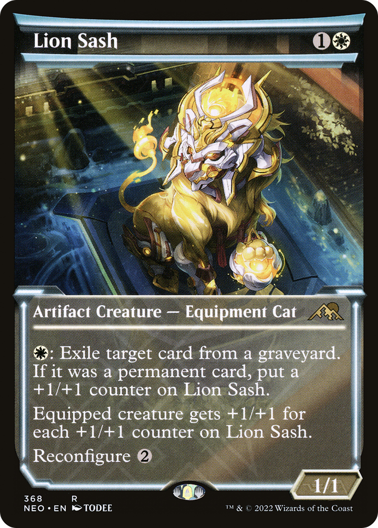 Lion Sash (NEO-368) - Kamigawa: Neon Dynasty: (Showcase) Foil