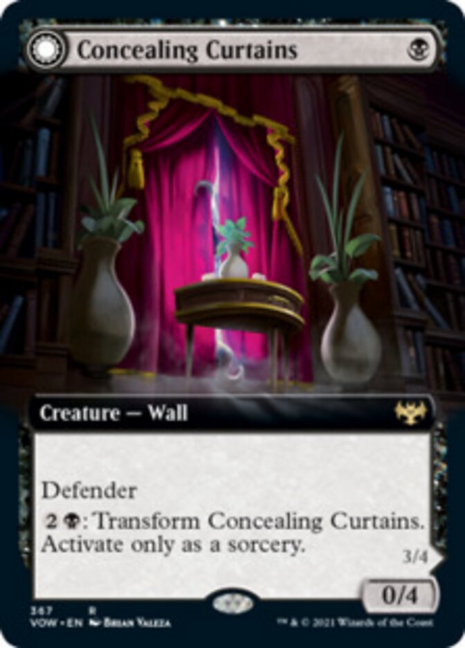 Concealing Curtains // Revealing Eye (VOW-367) - Innistrad: Crimson Vow: (Extended Art, Double Faced Transform) Foil