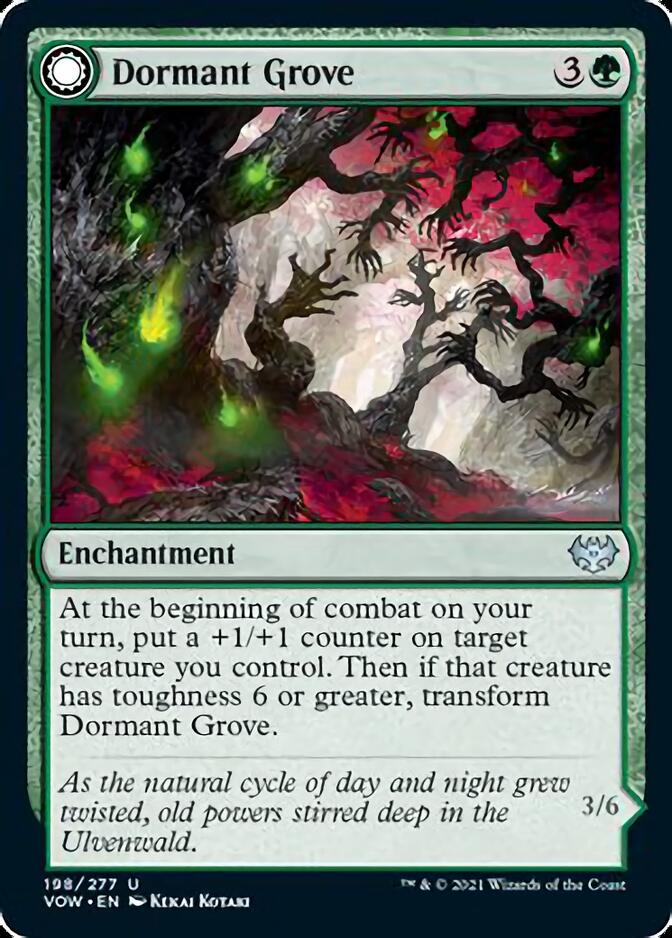 Dormant Grove // Gnarled Grovestrider (VOW-198) - Innistrad: Crimson Vow: (Double Faced Transform) Foil