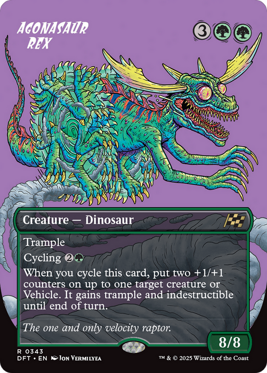 Agonasaur Rex (DFT-343) - Aetherdrift (Borderless) Foil