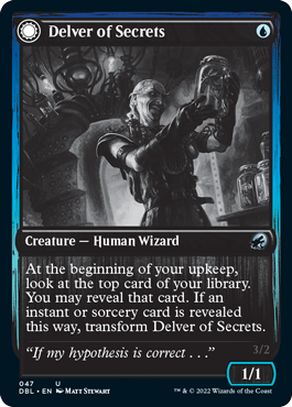 Delver of Secrets // Insectile Aberration (DBL-047) - Innistrad: Double Feature: (Double Faced Transform) Foil