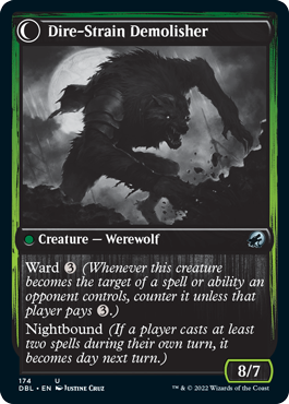 Burly Breaker // Dire-Strain Demolisher (DBL-174) - Innistrad: Double Feature: (Double Faced Transform) Foil