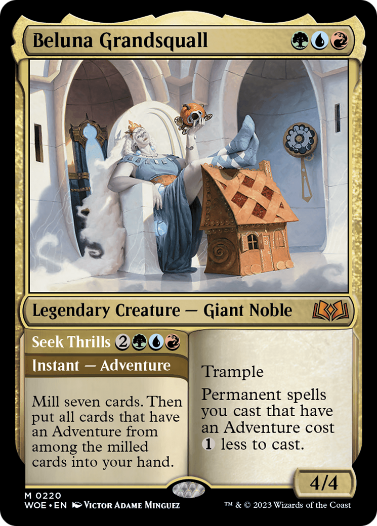 Beluna Grandsquall // Seek Thrills (WOE-220) - Wilds of Eldraine Foil