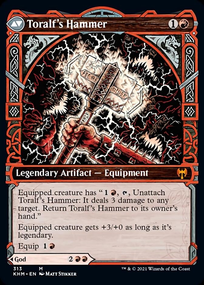 Toralf, God of Fury // Toralf's Hammer (KHM-313) - Kaldheim: (Showcase)