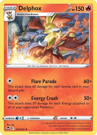 Delphox 027/195 - SWSH12 Silver Tempest