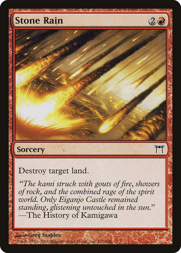 Stone Rain (CHK-191) - Champions of Kamigawa Foil