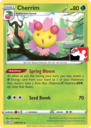 Cherrim 008 - Prize Pack Series Cards