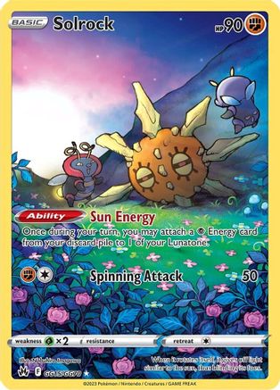 Solrock GG15/GG70 - Crown Zenith Galarian Gallery Holofoil