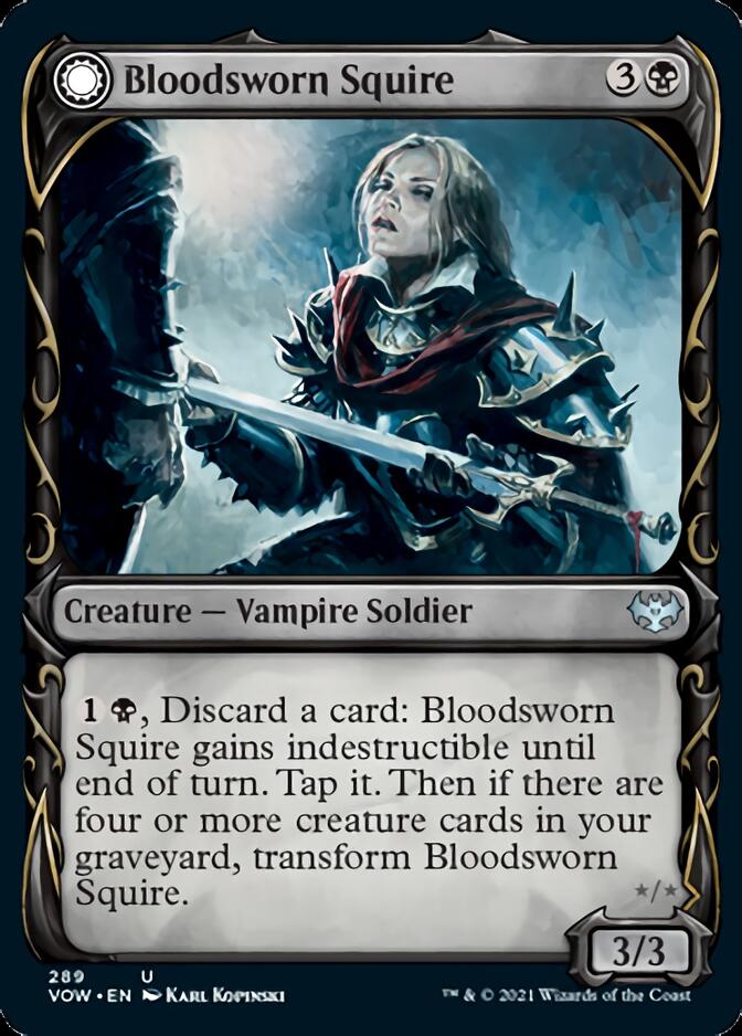 Bloodsworn Squire // Bloodsworn Knight (VOW-289) - Innistrad: Crimson Vow: (Showcase, Double Faced Transform) Foil