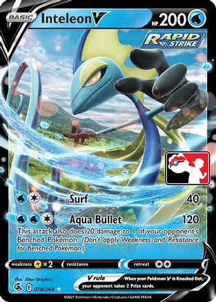 Inteleon V 078 - Prize Pack Series Cards Holofoil