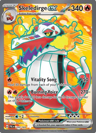 Skeledirge ex 233/193 - SV02 Paldea Evolved Holofoil