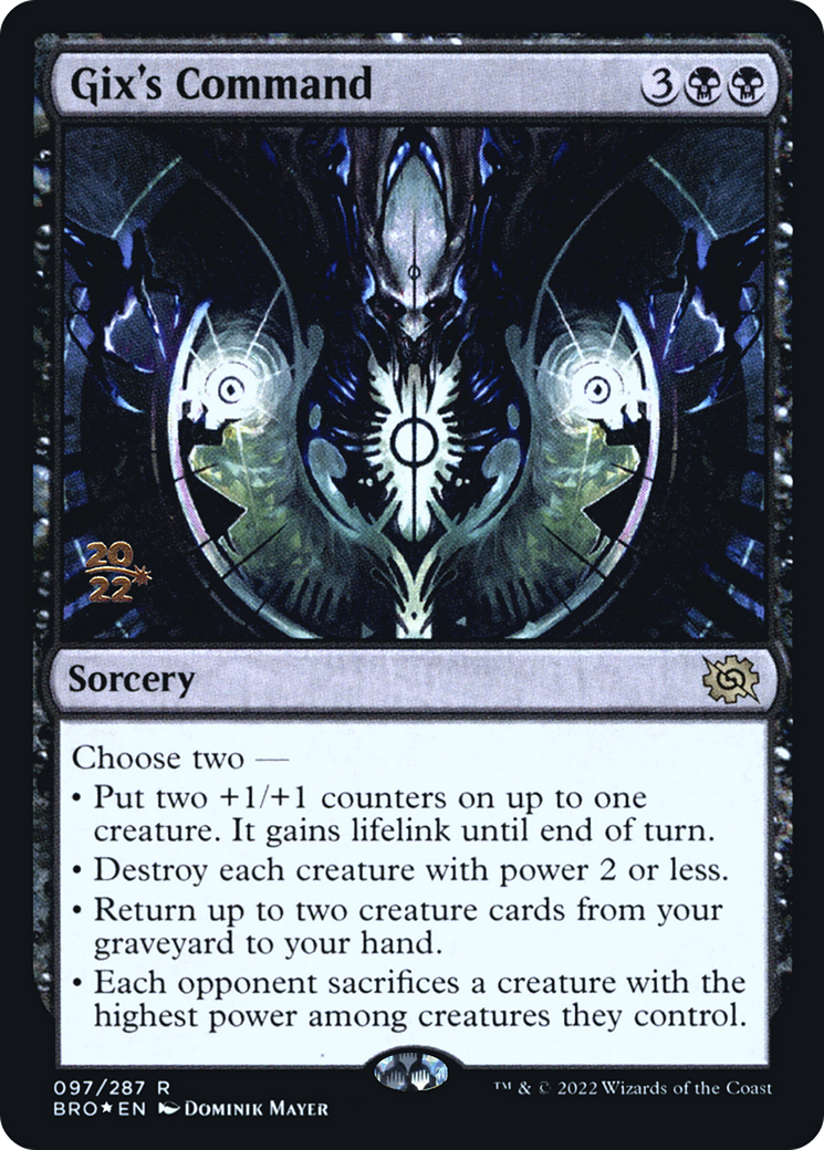 Gix's Command (PRE-097) - The Brothers' War Promos Foil