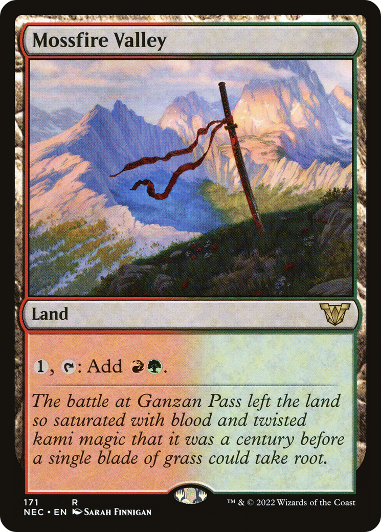 Mossfire Valley (NEC-171) - Neon Dynasty Commander