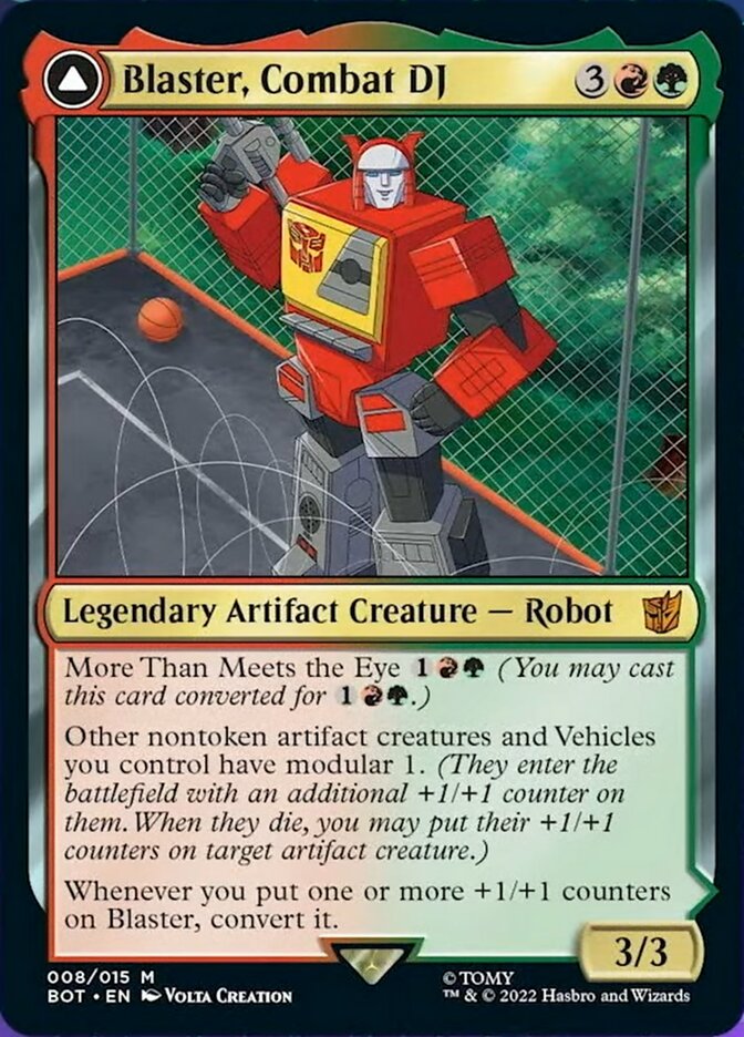 Blaster, Combat DJ // Blaster, Morale Booster (BOT-008) - Transformers: (convertdfc) Foil