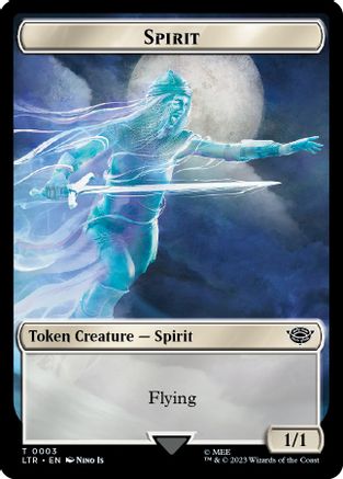 Spirit // Food (0009) Double-Sided Token (LTR-3 // 9) - The Lord of the Rings: Tales of Middle-earth Foil