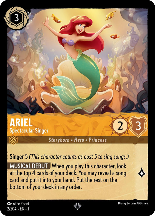 Ariel - Spectacular Singer (2/204) - The First Chapter Cold Foil