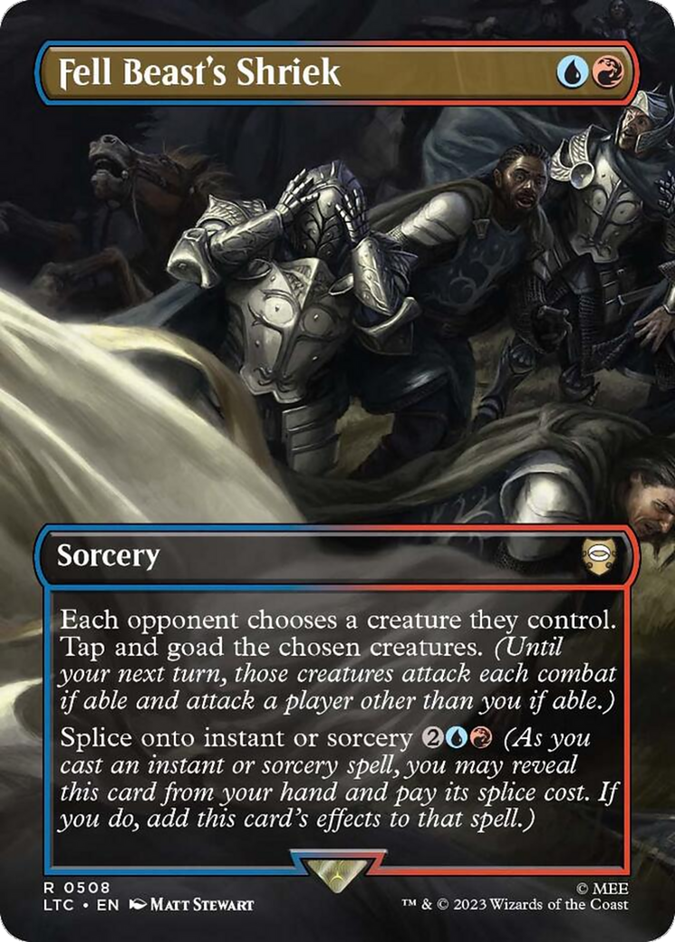 Fell Beast's Shriek (LTC-508) - Tales of Middle-earth Commander (Borderless) Foil