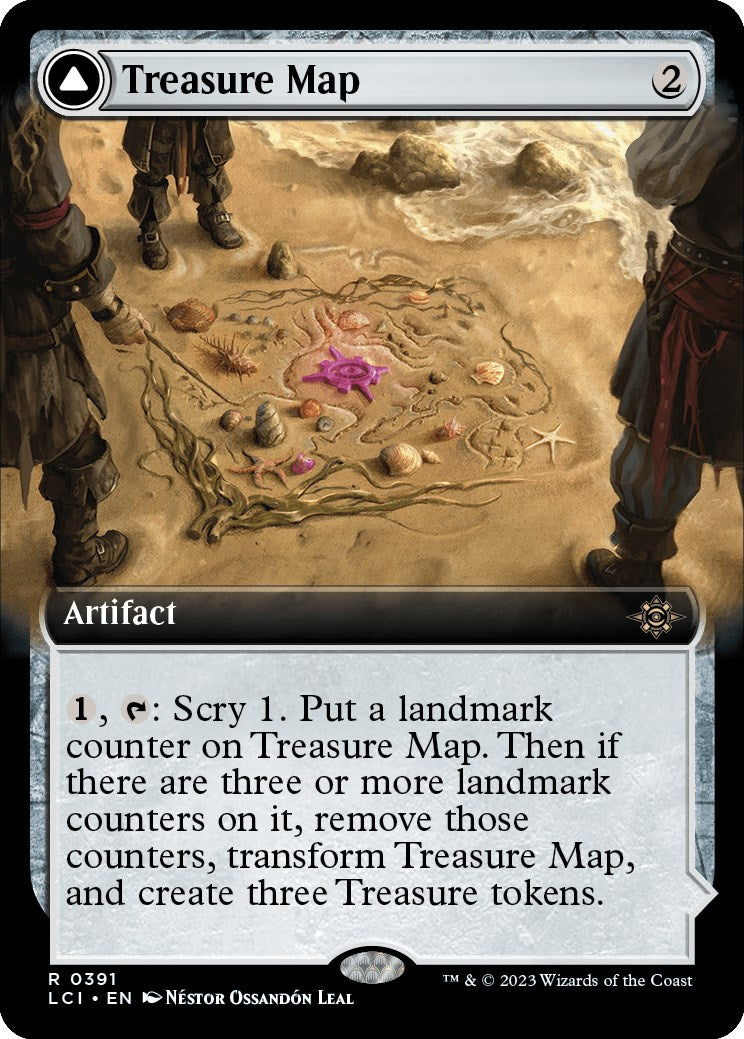 Treasure Map // Treasure Cove (LCI-391) - The Lost Caverns of Ixalan: (Extended Art) Foil