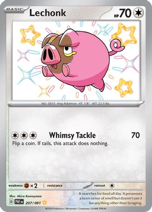 Lechonk 207/091 - SV Paldean Fates Holofoil