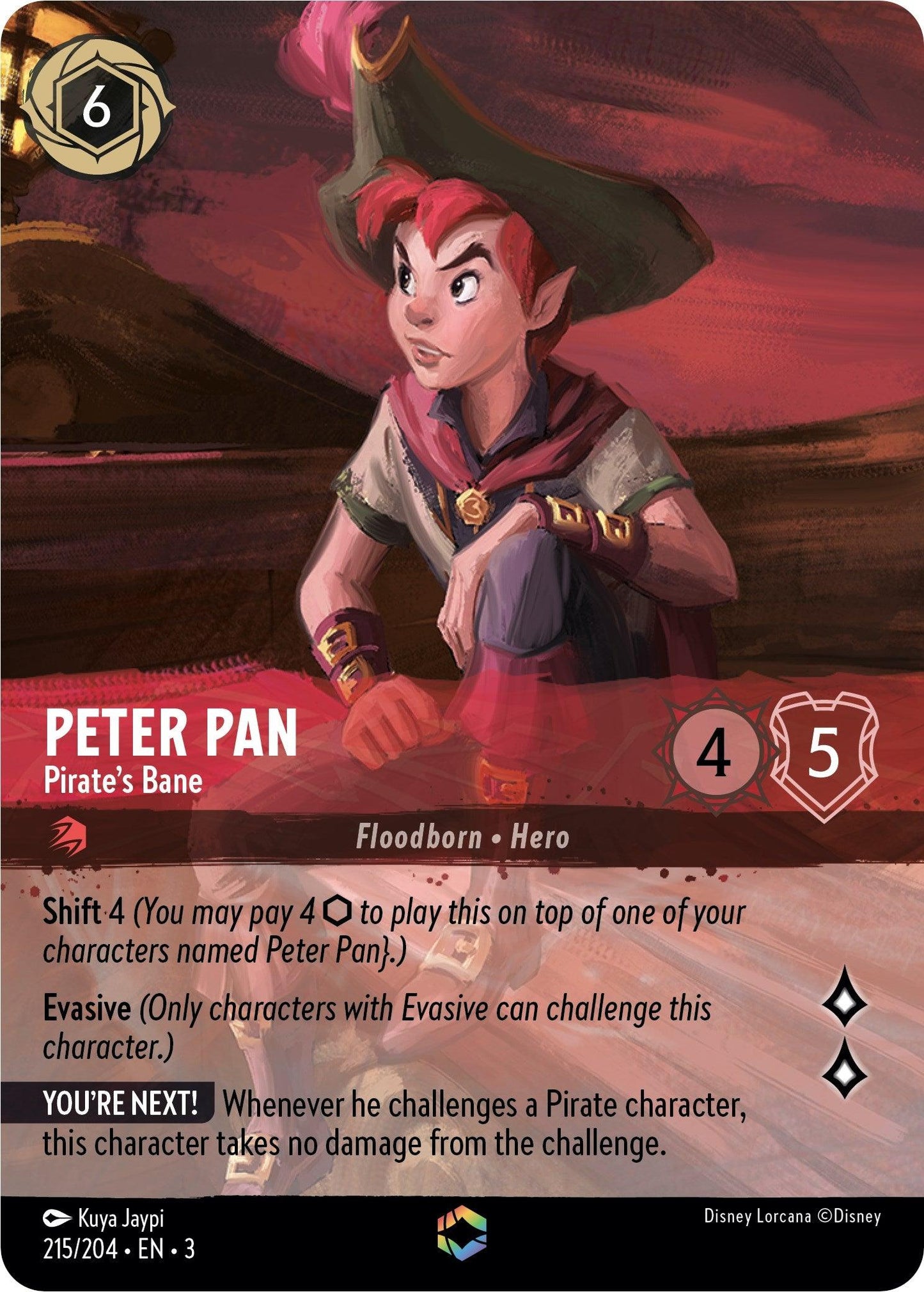 Peter Pan - Pirate's Bane (Enchanted) (215/204) - Into the Inklands Holofoil