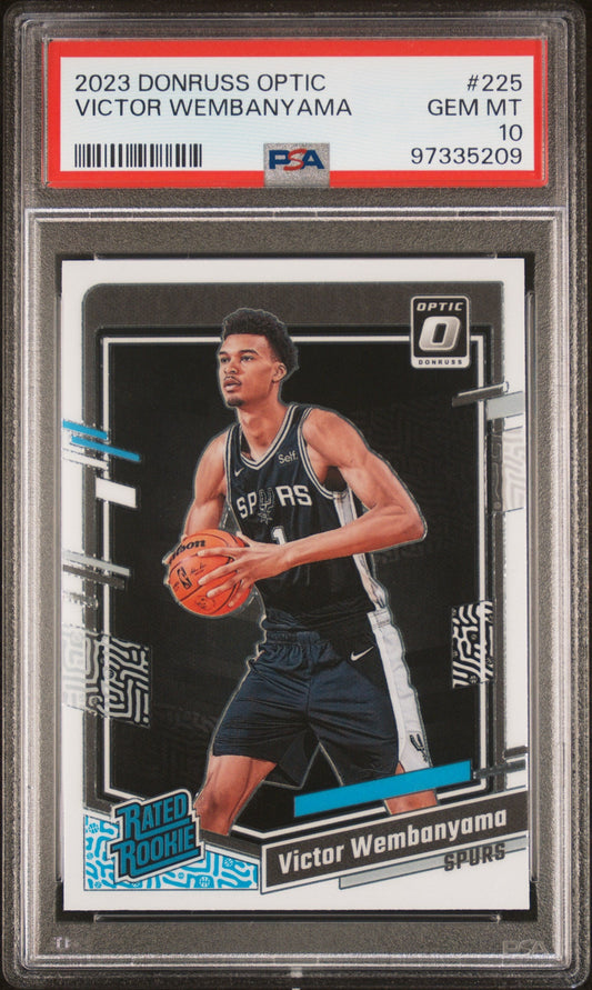 2023 Panini Donruss Optic Victor Wembanyama 10 PSA #225