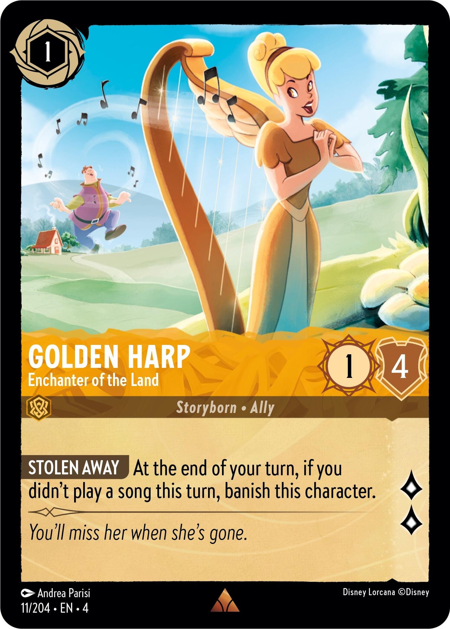 Golden Harp - Enchanter of the Land (11/204) - Ursulas Return Cold Foil