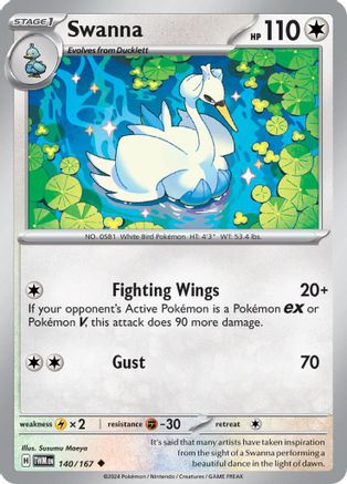Swanna 140/167 - SV06 Twilight Masquerade Reverse Holofoil