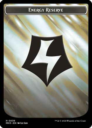 Energy Reserve (Ripple Foil) // Servo Double-Sided Token (MH3-36 // 33) - Modern Horizons 3 Foil