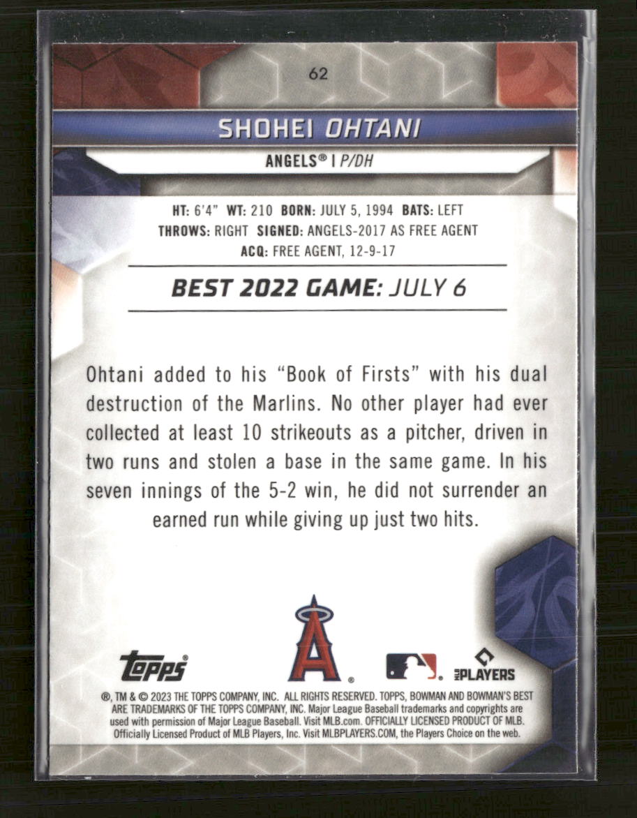 2023 Bowman's Best Shohei Ohtani #62
